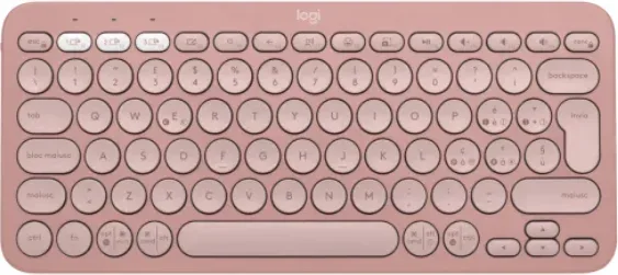 Teclado Wireless K380S Pebble Keys 2 Rosa Logitech