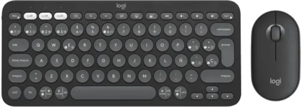 TECLADO + RATON WIRELESS MULTIDISPOSITIVO PEBBLE 2 NEGRO LOGITECH