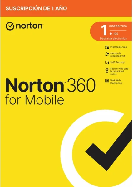 Antivirus norton 360 mobile español 1 usuario 1 dispositivo 1 año caja generic rsp mm gum