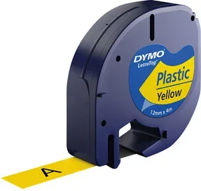 Cinta Rotuladora Letratag 12Mmx4M Negro/Amarillo Dymo S0721620