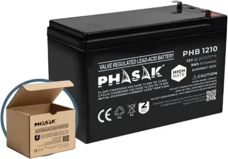 Batería Phasak PHB 1210 compatible con SAI/UPS PHASAK según especificaciones