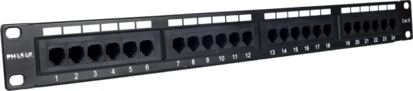 Patch Panel Phasak PU 2420/ 24 Puertos/ Cat.6/ Altura 1U