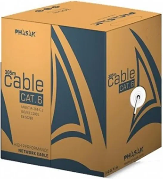 Bobina cable red solido phasak utp cat.6 lszh (ignifugo) cca 305m gris phr 6301