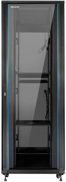 Armario rack de suelo 19 pulgadas phasak pro 47u negro 800x1000 montado pho 8147