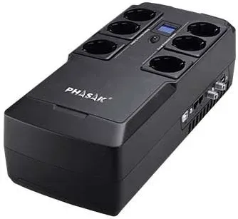 SAI Línea Interactiva Phasak Kryptos 800 VA/ 480W/ 6 Salidas/ Formato Bloque