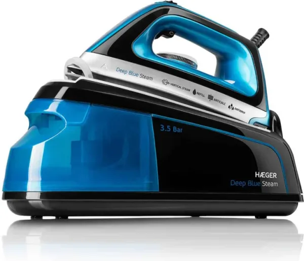 Centro de Planchado Blue Steam 2.200W Negro/Azul Haeger