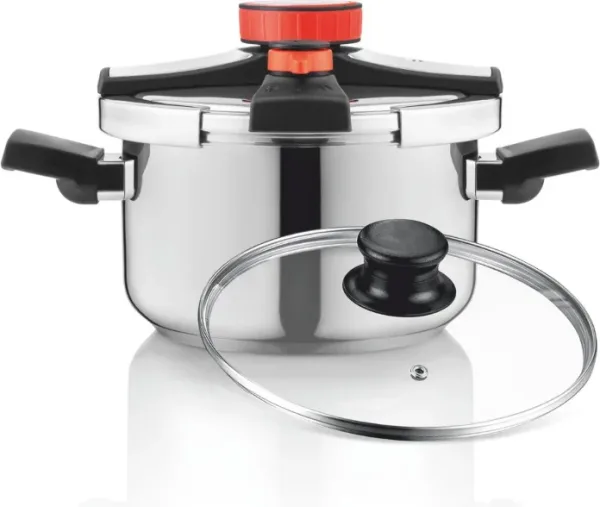 Olla Easy Lock Inox + Valvula Rotativa 6L Haeger