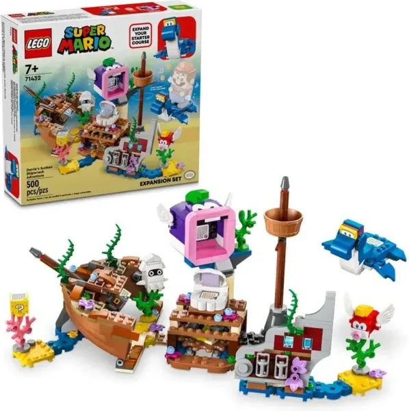 Lego super mario set de expansion: dorrie y el buque naufragado