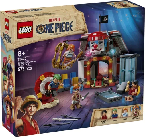 Lego one piece netflix carpa de circo de buggy