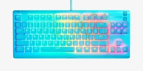 Steelseries Apex 3 TKL - US teclado Juego USB QWERTY Inglés de EE. UU. Color aguamarina