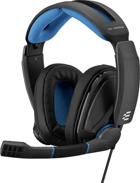 Auriculares gaming epos sennheiser gsp 300 jack 3.5mm microfono negro y azul