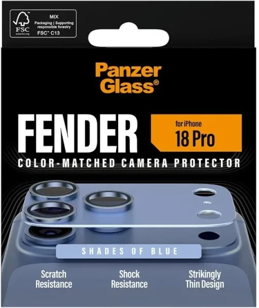PanzerGlass Fender Camera Protect iPh 18Pro Blue