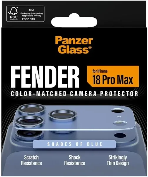 PanzerGlass Fender Camera Protec iPh 18ProMax Blue