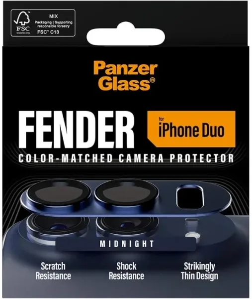 PanzerGlass Fender Camera Prot iPhone Duo Midnigh