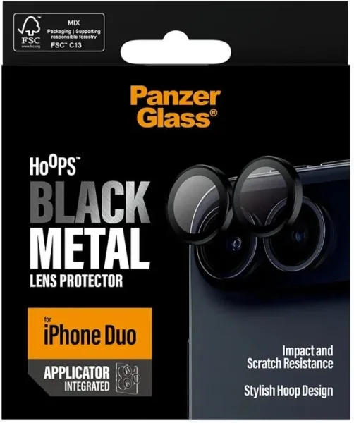 PanzerGlass Hoops Camera Protect iPhone Duo Black