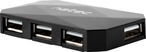 Hub Natec Locust 4 Puertos USB 2.0 Negro