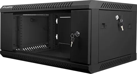 Armario rack lanberg 4u 600x450x279 auto ensamblado 19 pulgadas hasta 60 kg negro
