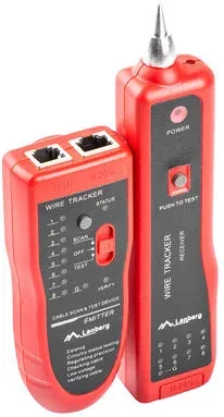 Tester lanberg cable rastreador de pares rj - 45 rj - 12 rj - 11 coaxial