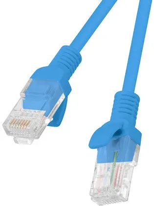 Cable red lanberg latiguillo cat.6 utp 0.5m azul fluke passed