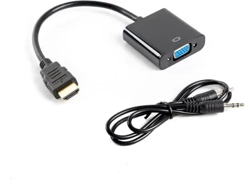 Adaptador lanberg HDMI macho -   VGA hembra + minijack 3.5mm hembra 20cm