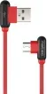 Cable Natec USB-C Macho a USB-A 2.0 Macho 1M Conectores en Angulo Rojo en Caja