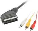 Cable Euroconector Lanberg Macho/3X Rca Macho 1.8M