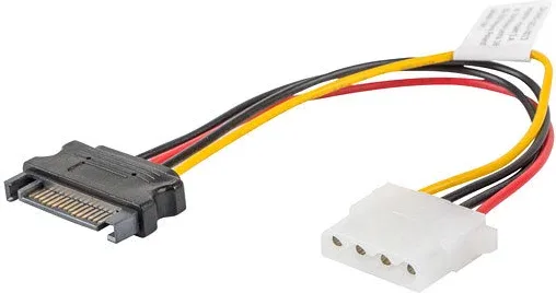 Cable alimentacion lanberg molex hembra -  sata macho 15cm