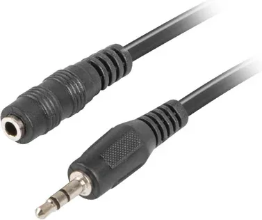 Cable estereo lanberg jack 3.5 mm macho - jack 3.5mm hembra 3m negro