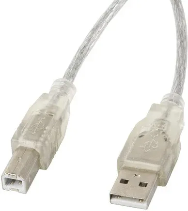 Cable impresora lanberg USB a -  USB b macho - macho ferrita 3m transparente