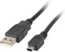 Cable USB Lanberg 2.0 Macho/Mini a USB-A Macho 0.3M (Canon) Negro