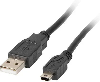 Cable USB lanberg 2.0 macho -  mini USB macho 1.8m negro