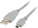 Cable USB Lanberg 2.0 Macho/Mini USB Macho 1.8M Gris