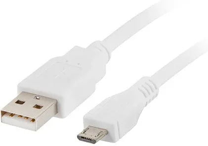 Cable USB Lanberg 2.0 Macho/Micro USB Macho 1M Blanco