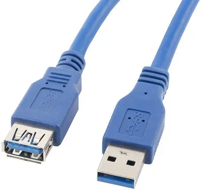 Cable alargador lanberg USB 3.0 macho hembra 1.8m azul
