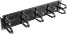 Organizador de Cables Lanberg 10 Anillos 19" 2U Tipo B con Cepillo Negro