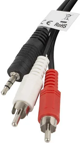 CABLE ESTEREO LANBERG JACK 3.5MM/2X RCA MACHO 2M