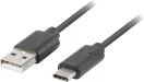 Cable USB Lanberg 2.0 Macho/USB C Macho 0.5M Negro