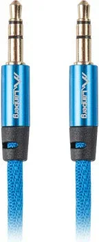 Cable minijack lanberg 3.5mm m - m 3 pin 2m premium azul