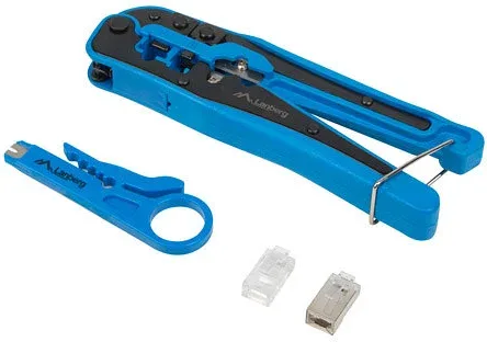 Kit crimpadora + stripping lanberg network nt - 0303 - conectores rj45