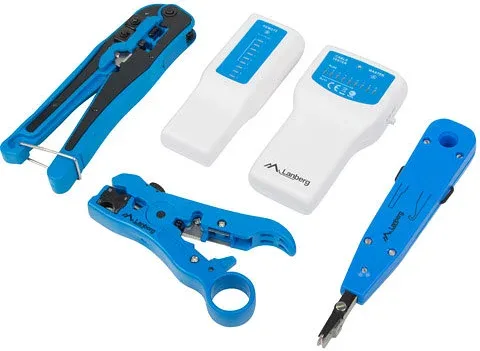 Kit herramientas lanberg pelacables -  crimpadora -  testador