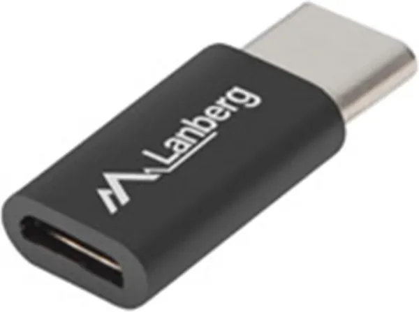 Adaptador lanberg USB 2.0 tipo c macho -  micro - b hembra negro