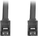 Cable SATA Iii Lanberg 6Gb/S Hembra Hembra Clip Metal 0.5M Rojo