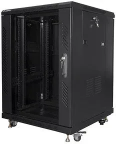 Armario rack lanberg 15u 600 x 600 auto ensamblado 19 pulgadas carga maxima 800kg negro