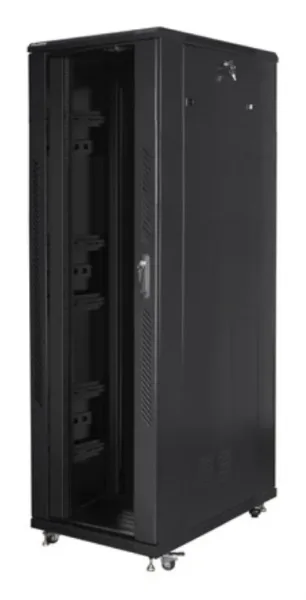Armario Rack Lanberg  19" 42U 800X1200 Puerta de Cristal Flat Pack Negro