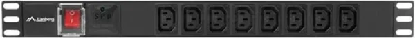 Regleta Lanberg 1U 16A Rack 19 8X Socket Iec C13 Negro 2M