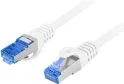 Cable Red Lanberg Latiguillo Cat.6A S/Ftp Lszh Cca 0.5M Blanco Fluke Passed
