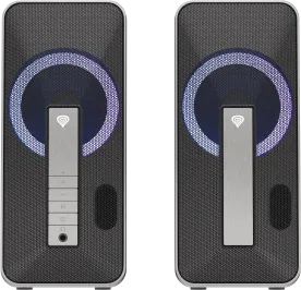 GENESIS Helium 100 BT RGB conjunto de altavoces 10 W PC/ordenador portátil Negro, Plata 2.0 canales Bluetooth