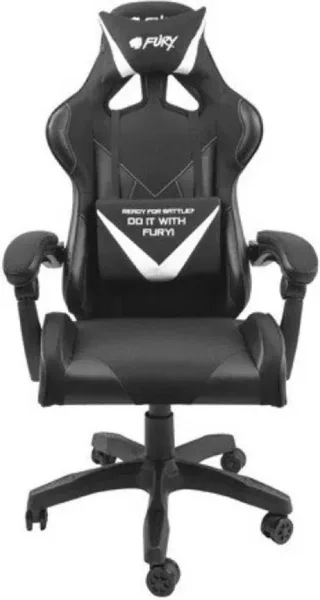 Silla gaming fury avenger l negra -  blanca