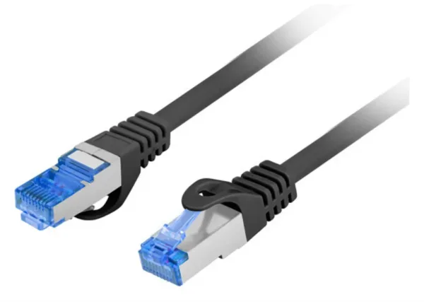 Cable Red Lanberg Latiguillo Cat.6A S/Ftp Lszh Cca 10M Negro Fluke Passed