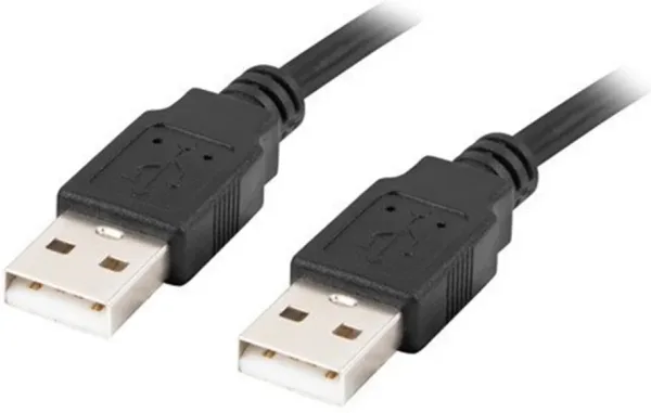 Cable USB 2.0 lanberg 1m - macho - macho - negro